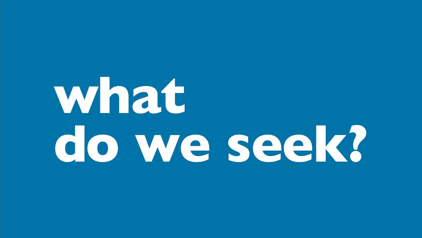 What do we seek graphic